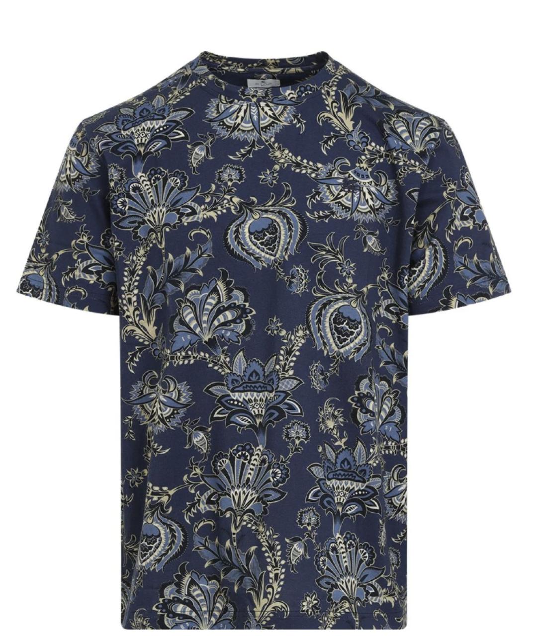 ETRO Синяя хлопковая футболка, фото 1