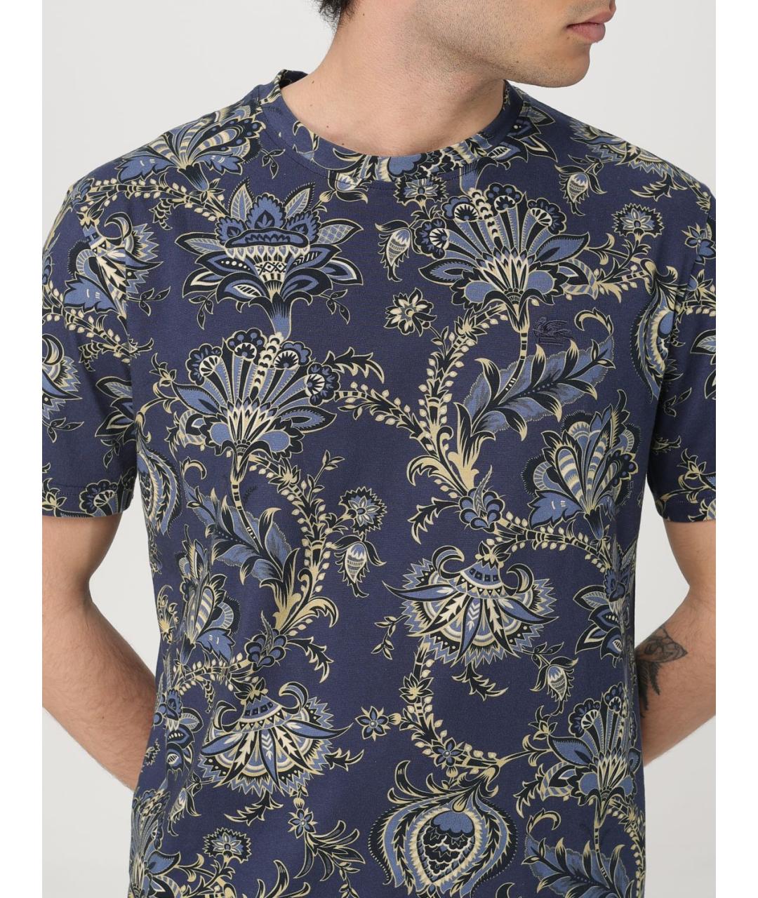 ETRO Синяя хлопковая футболка, фото 6