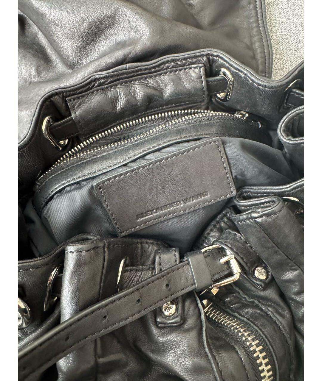 ALEXANDER WANG Черный кожаный рюкзак, фото 4
