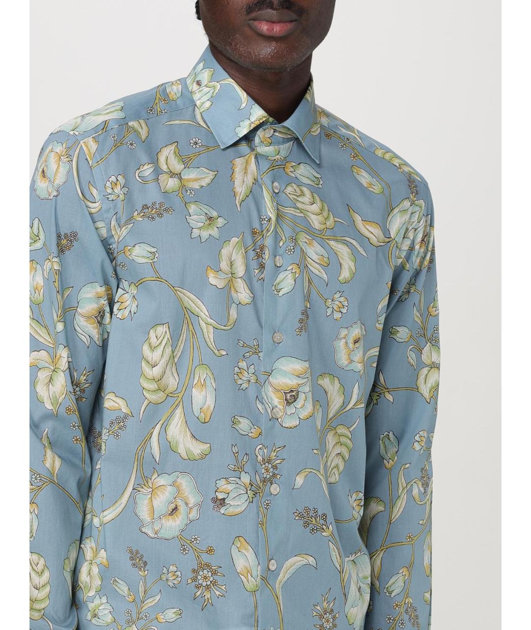 ETRO Голубая кэжуал рубашка, фото 6