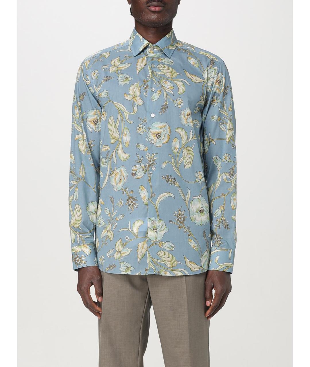 ETRO Голубая кэжуал рубашка, фото 2