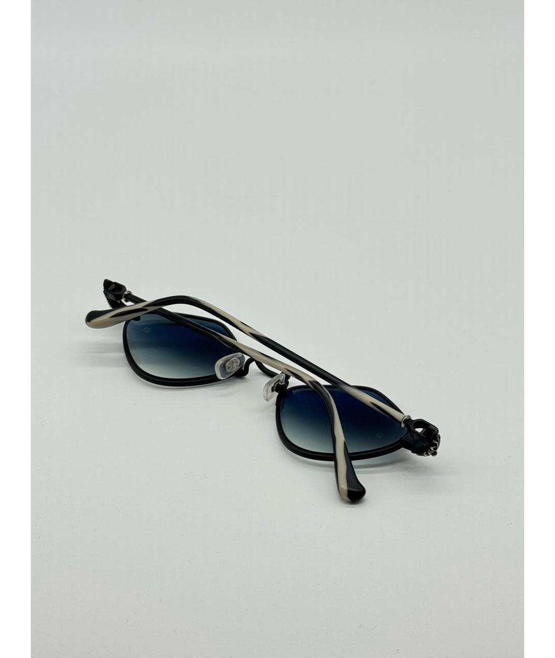 CHROME HEARTS Черные металлические солнцезащитные очки, фото 3