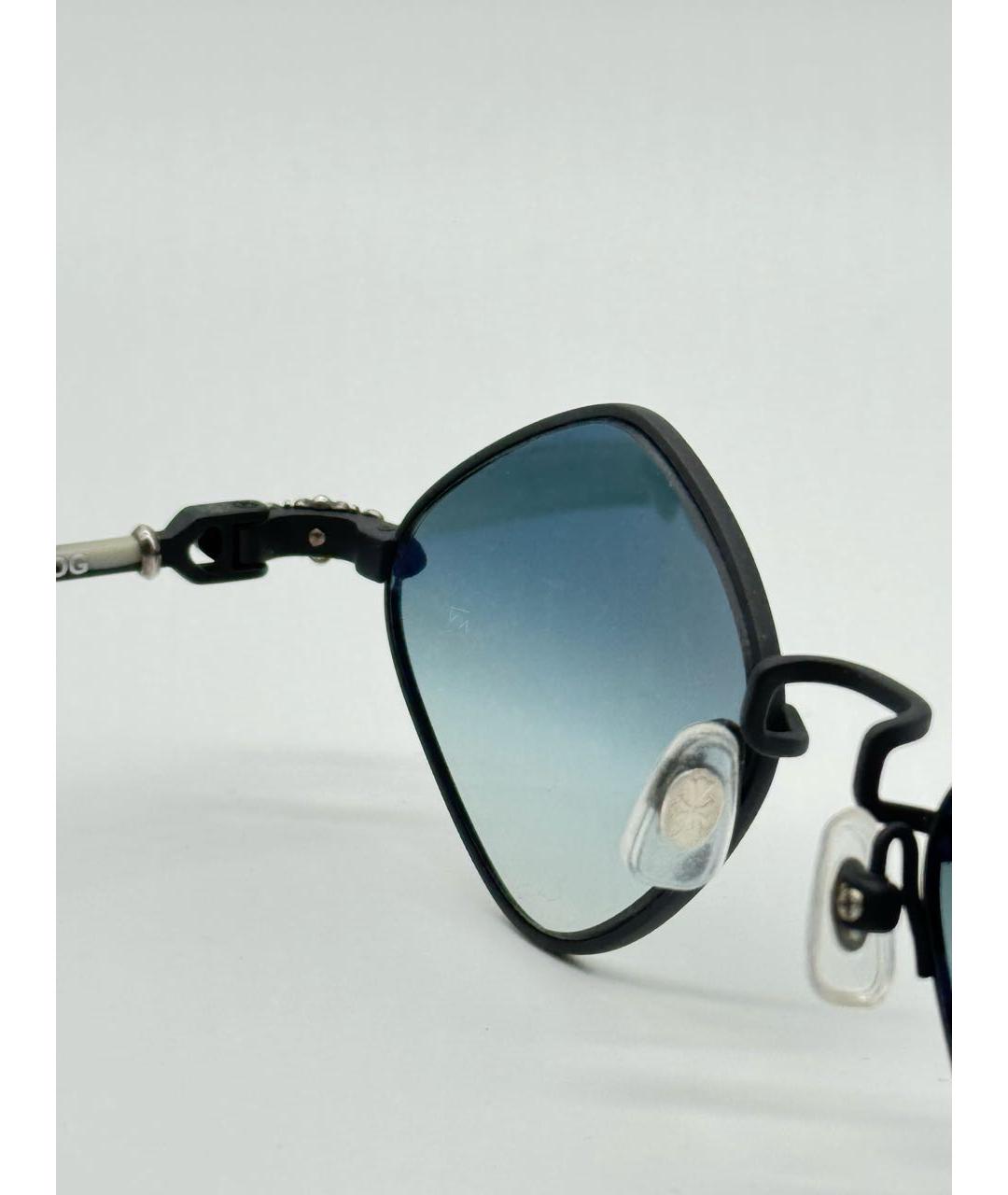 CHROME HEARTS Черные металлические солнцезащитные очки, фото 4
