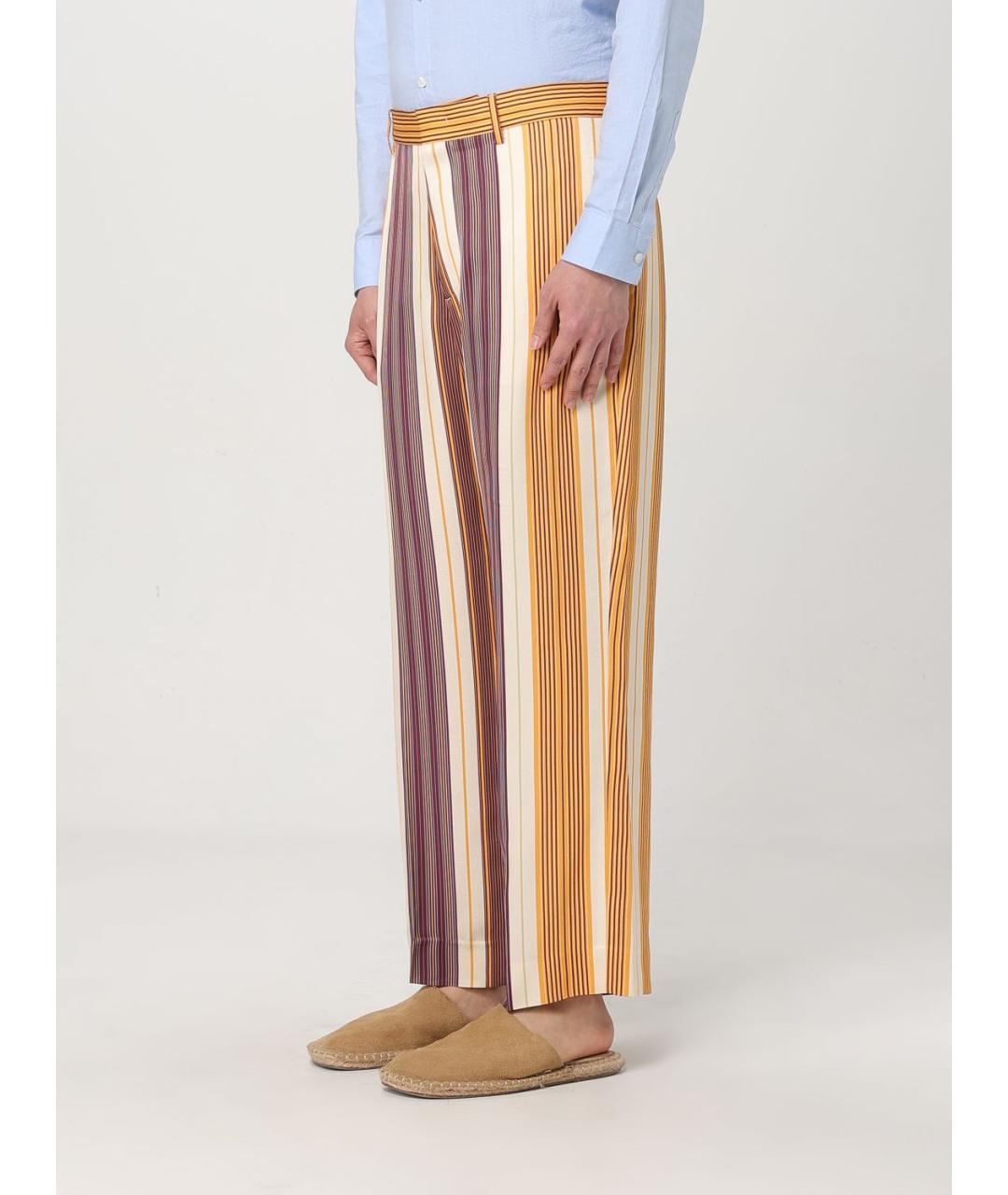 ETRO Мульти вискозные повседневные брюки, фото 4