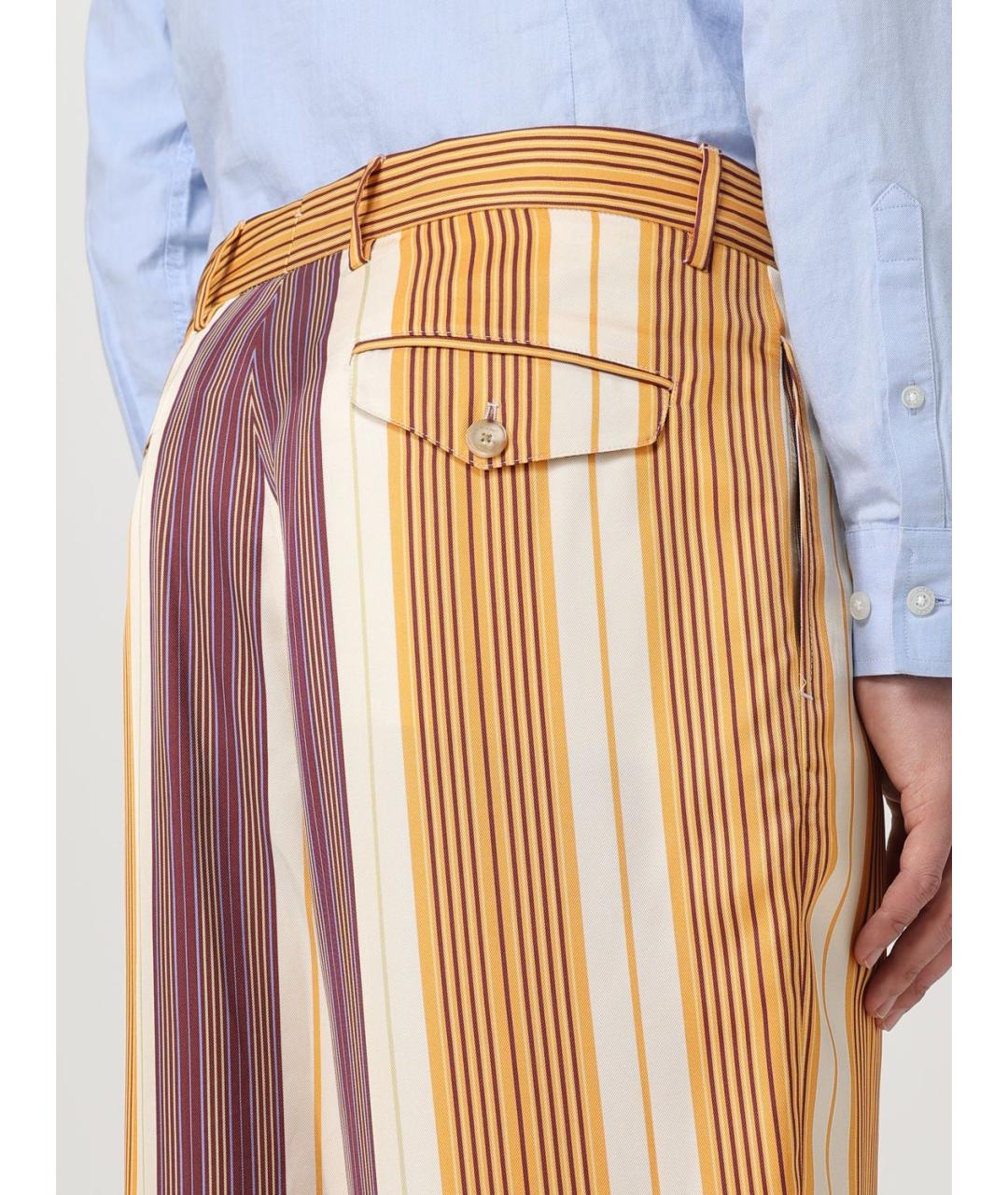 ETRO Мульти вискозные повседневные брюки, фото 5