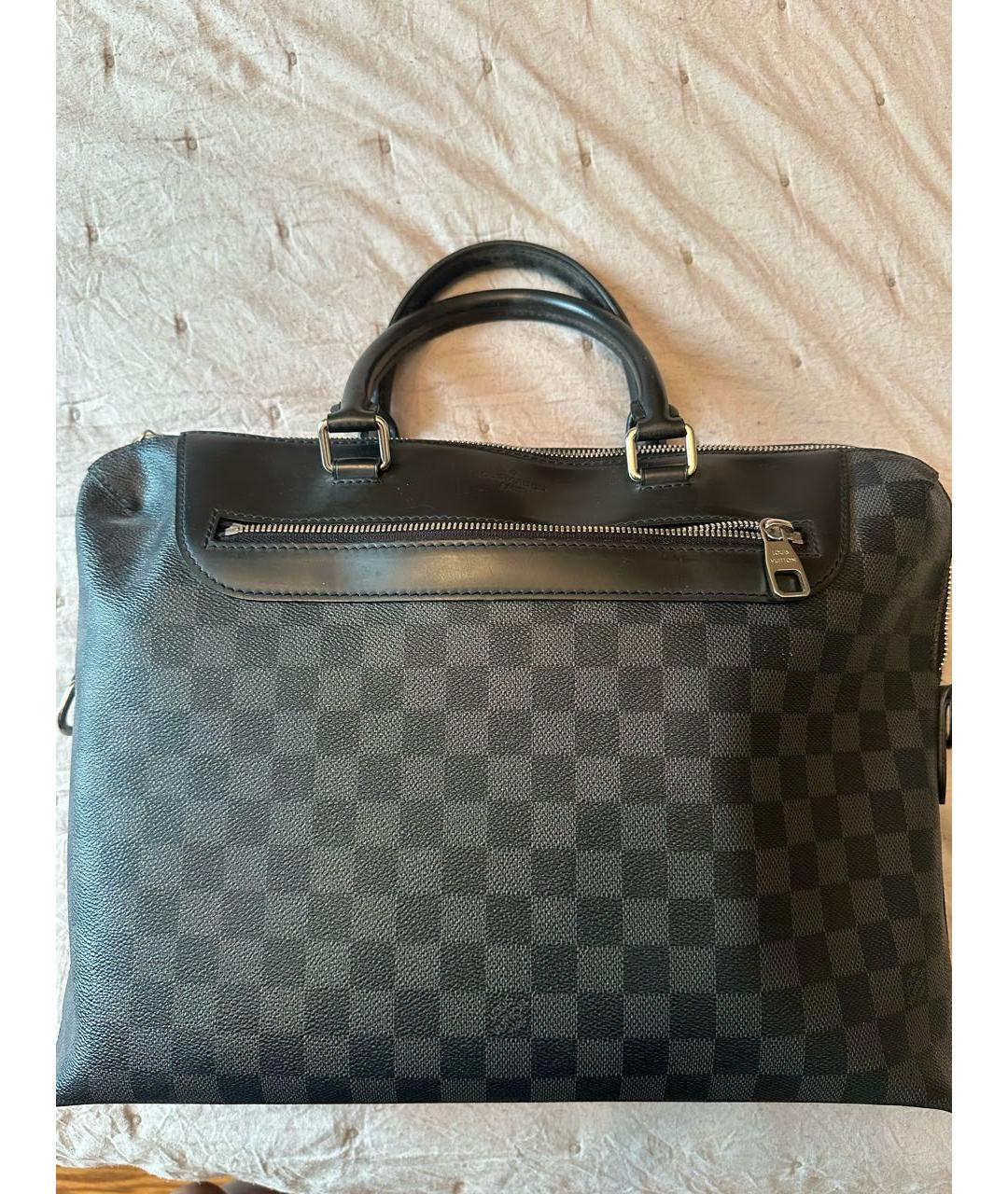 LOUIS VUITTON Черный портфель из лакированной кожи, фото 2