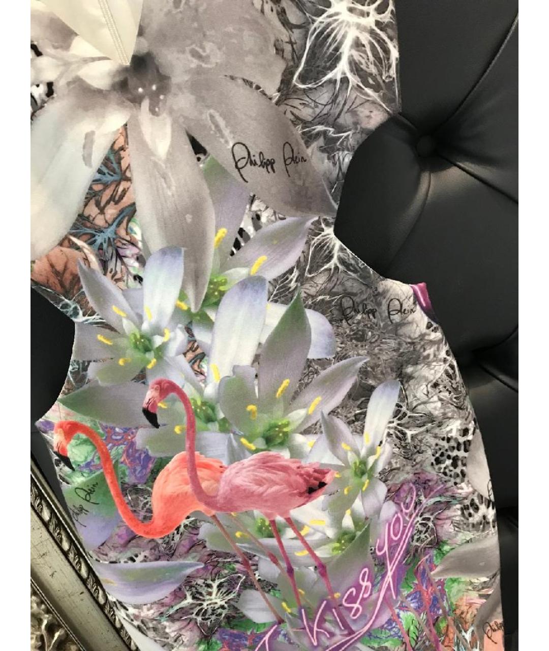 PHILIPP PLEIN Мульти платье, фото 2