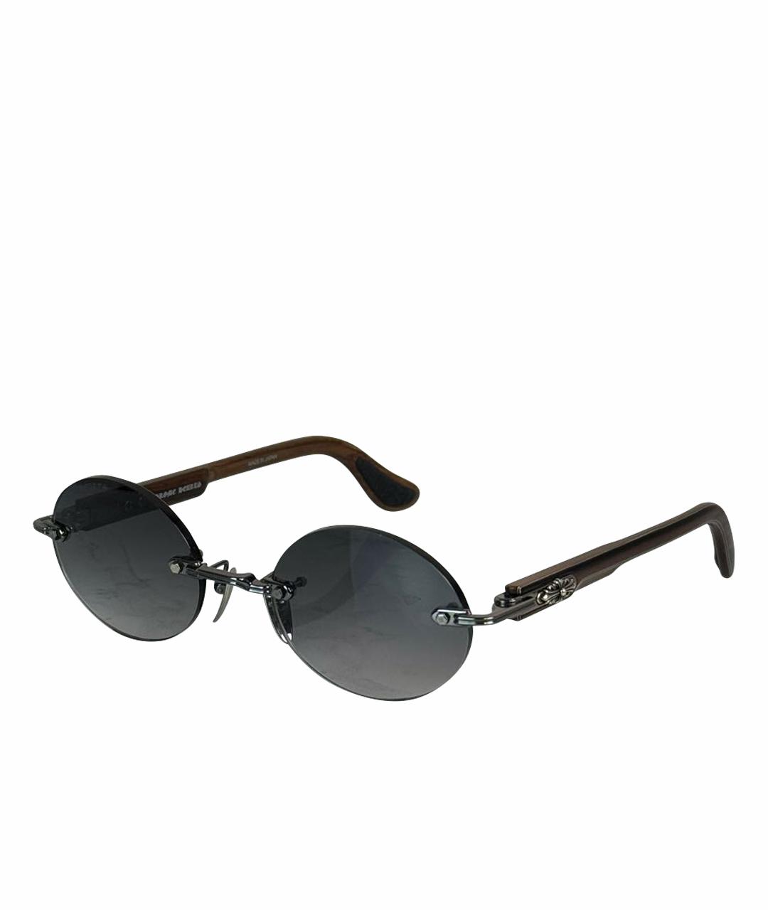 CHROME HEARTS Черные металлические солнцезащитные очки, фото 1