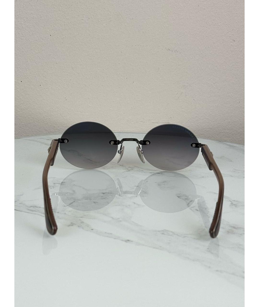 CHROME HEARTS Черные металлические солнцезащитные очки, фото 3