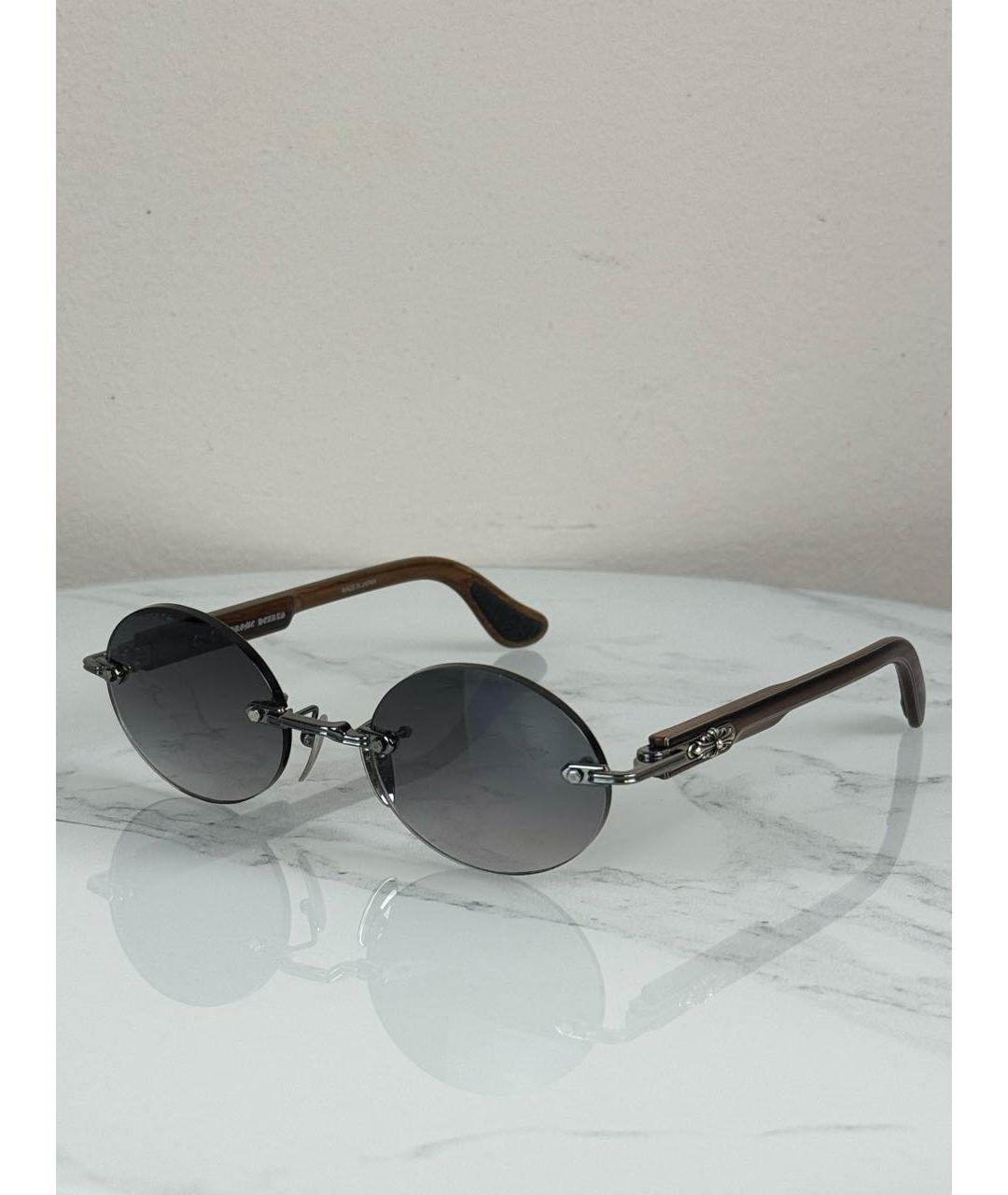 CHROME HEARTS Черные металлические солнцезащитные очки, фото 8