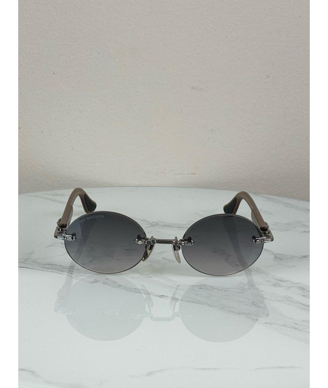 CHROME HEARTS Черные металлические солнцезащитные очки, фото 2