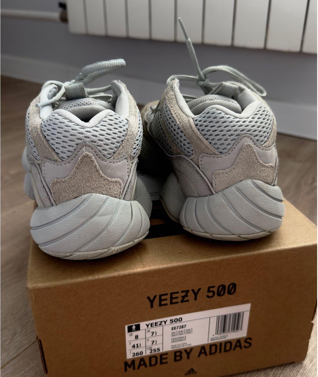 ADIDAS YEEZY Серые замшевые низкие кроссовки / кеды, фото 4