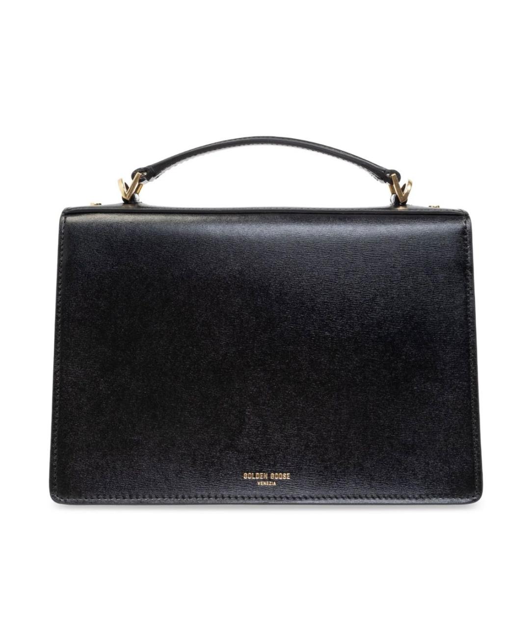GOLDEN GOOSE DELUXE BRAND Черная кожаная сумка через плечо, фото 2