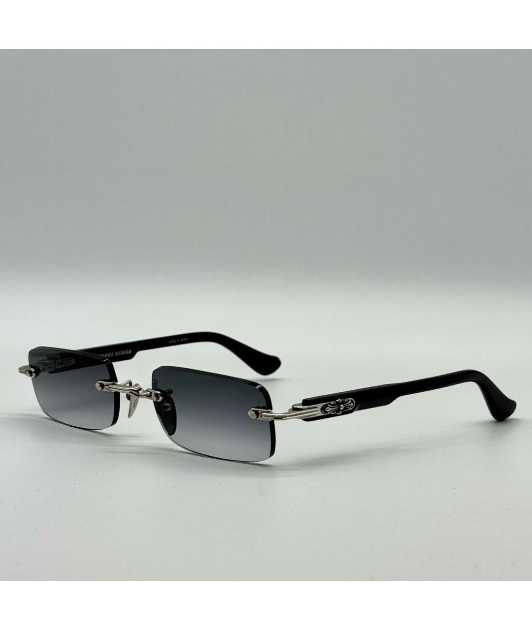 CHROME HEARTS Черные металлические солнцезащитные очки, фото 7