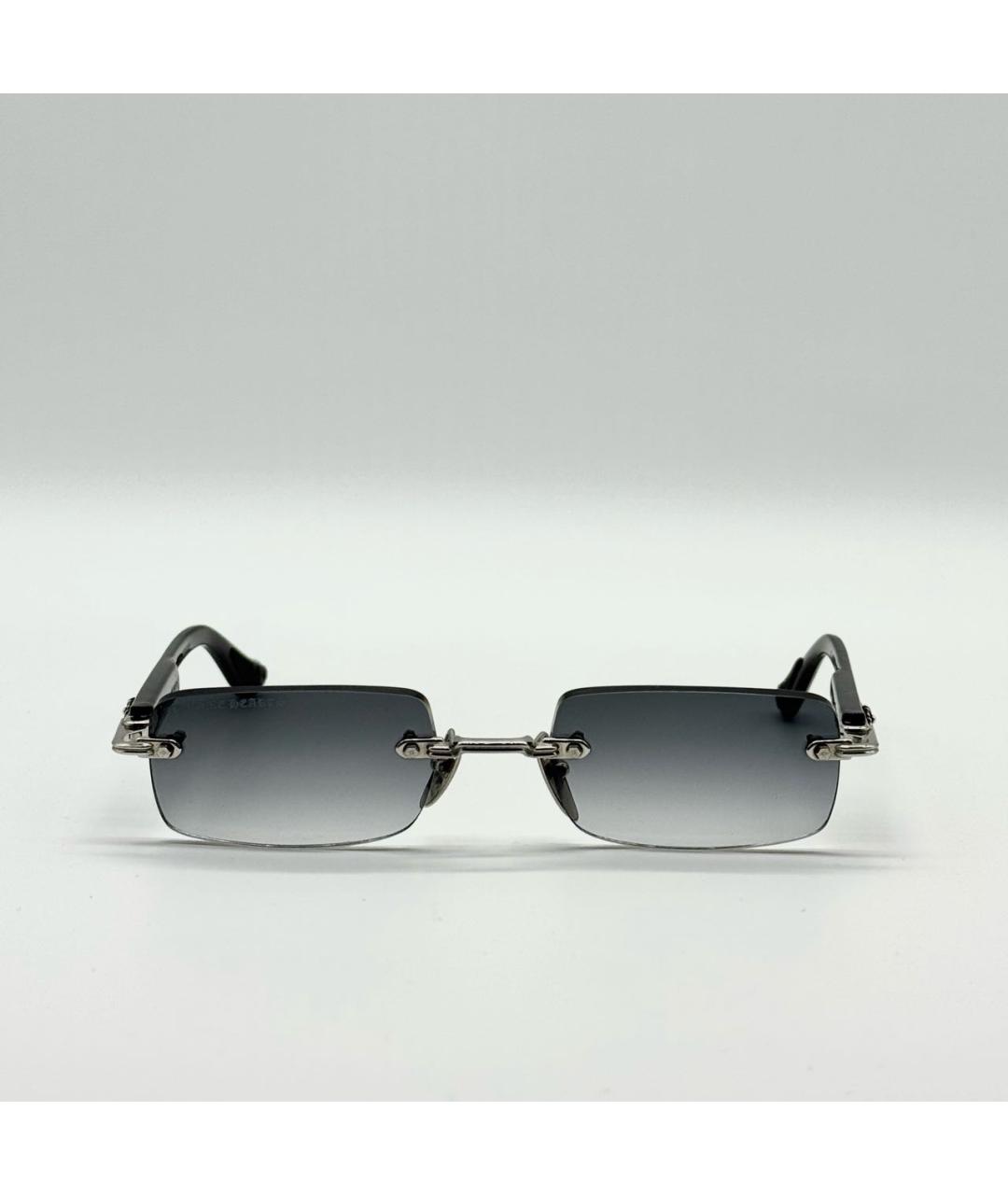 CHROME HEARTS Черные металлические солнцезащитные очки, фото 2