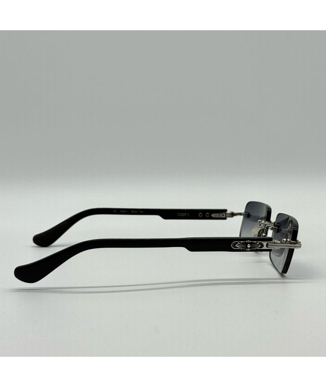 CHROME HEARTS Черные металлические солнцезащитные очки, фото 3
