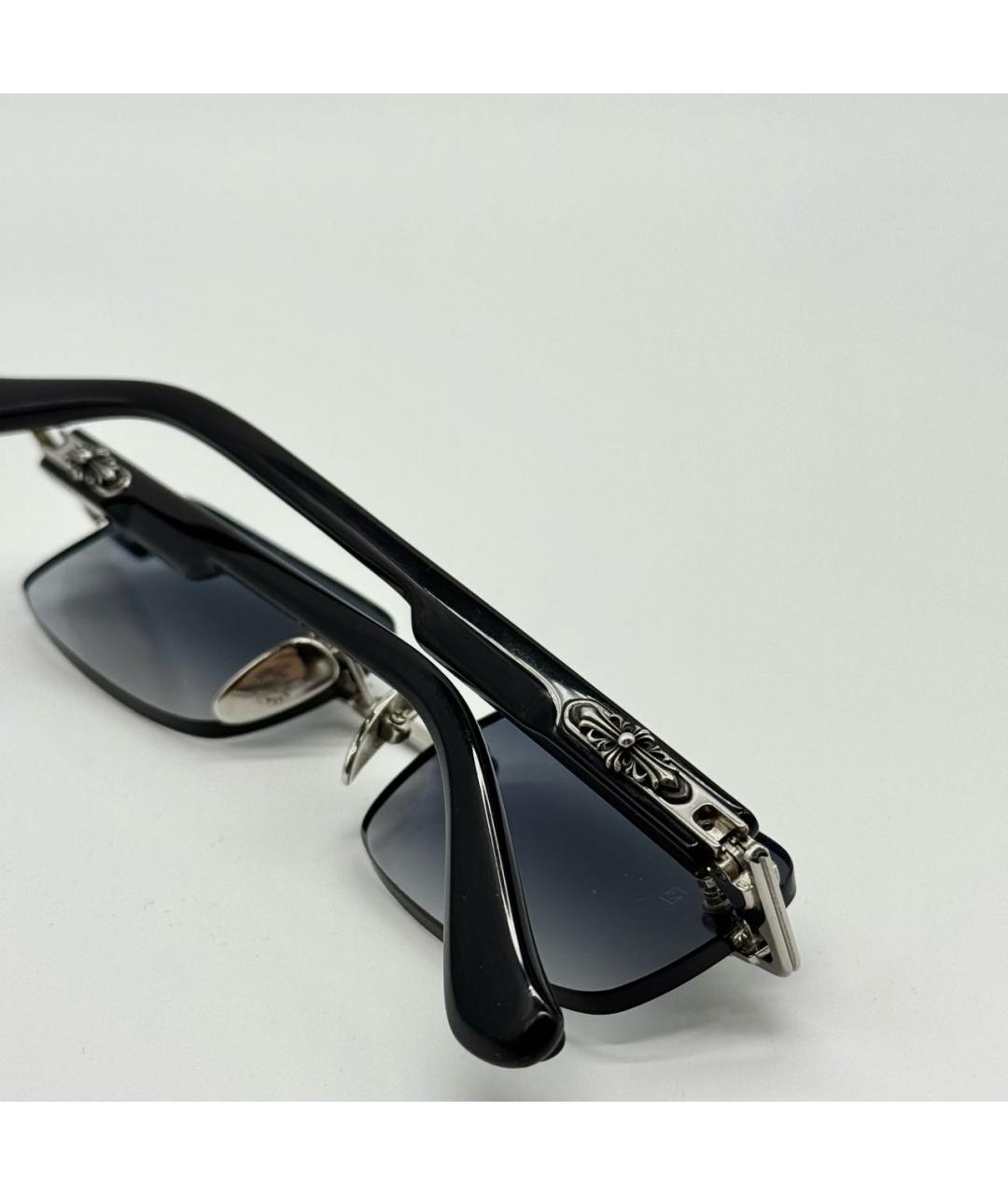 CHROME HEARTS Черные металлические солнцезащитные очки, фото 6