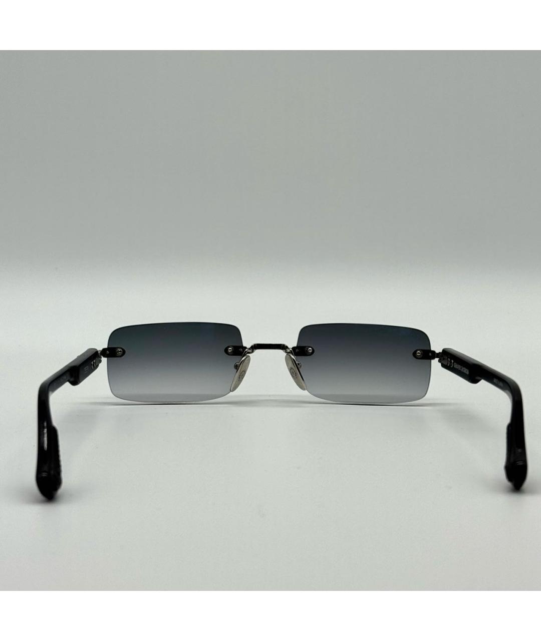CHROME HEARTS Черные металлические солнцезащитные очки, фото 4