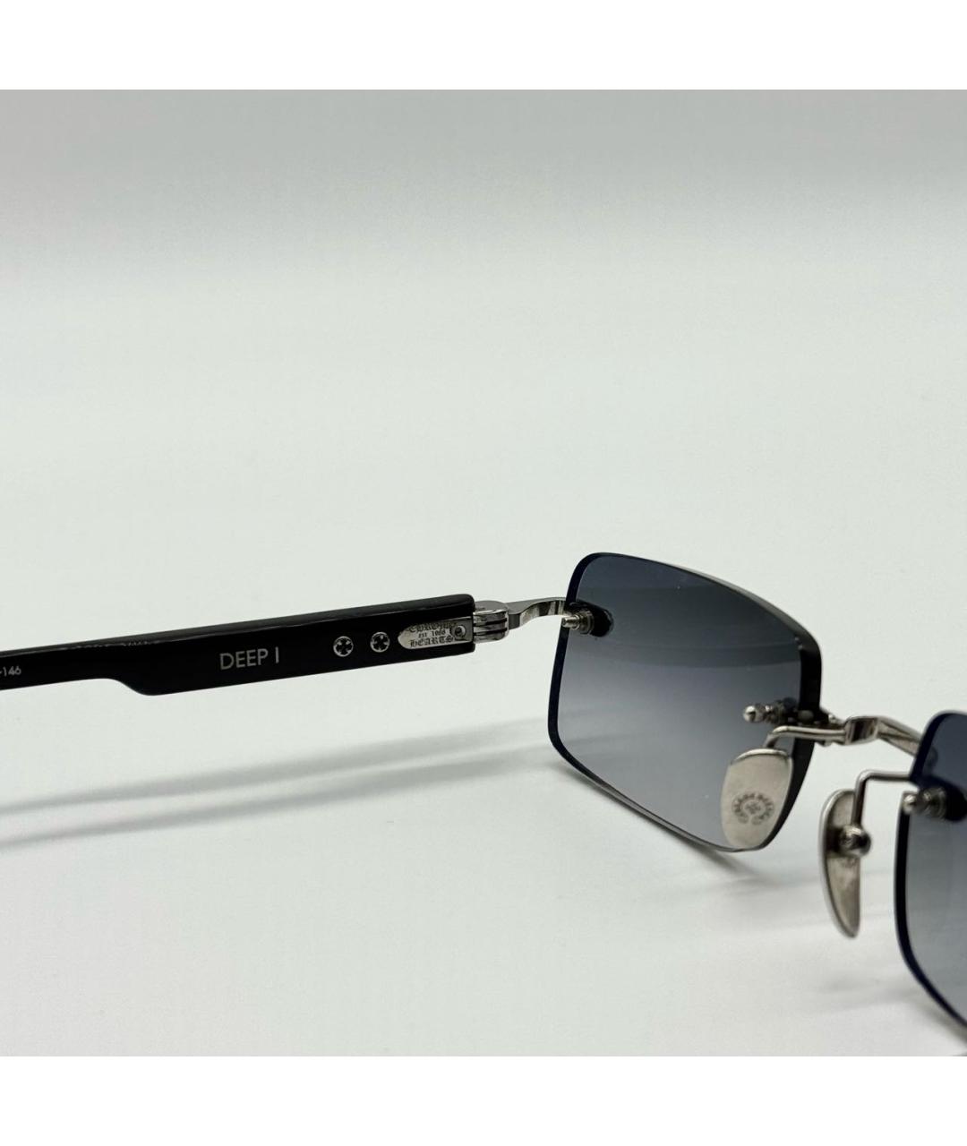 CHROME HEARTS Черные металлические солнцезащитные очки, фото 5