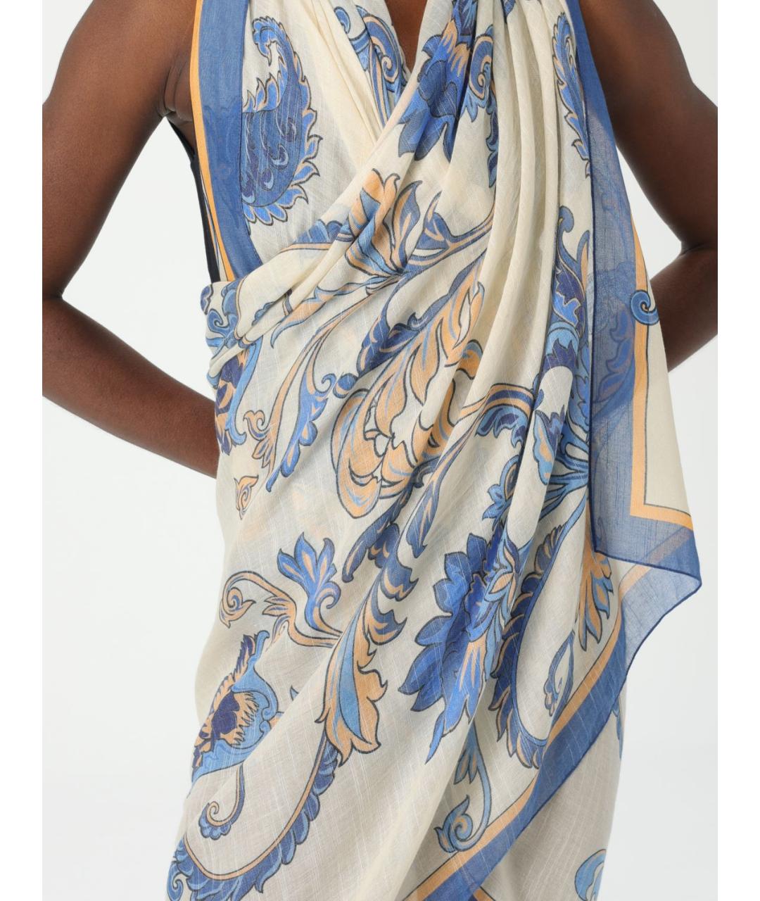 ETRO Синий шарф, фото 4