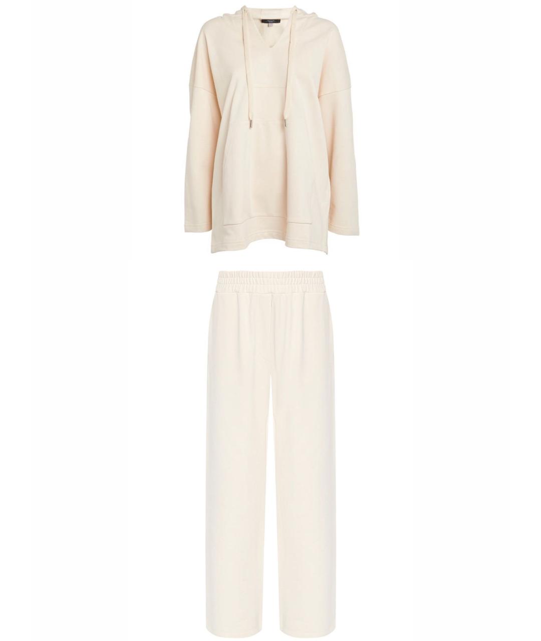 MAX MARA Бежевый хлопковый костюм с брюками, фото 1