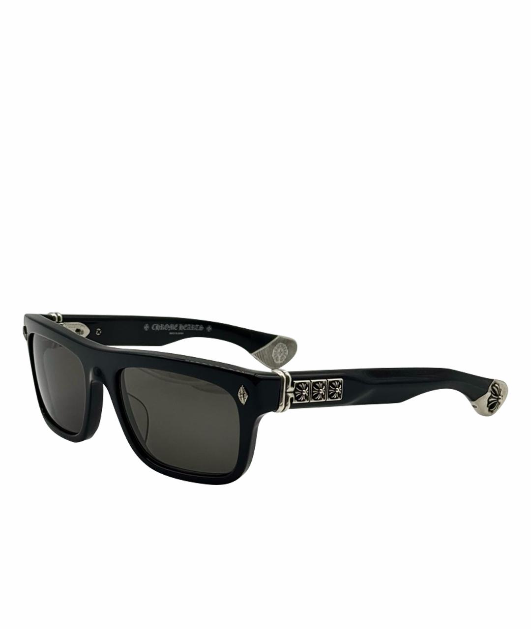 CHROME HEARTS Черные пластиковые солнцезащитные очки, фото 1