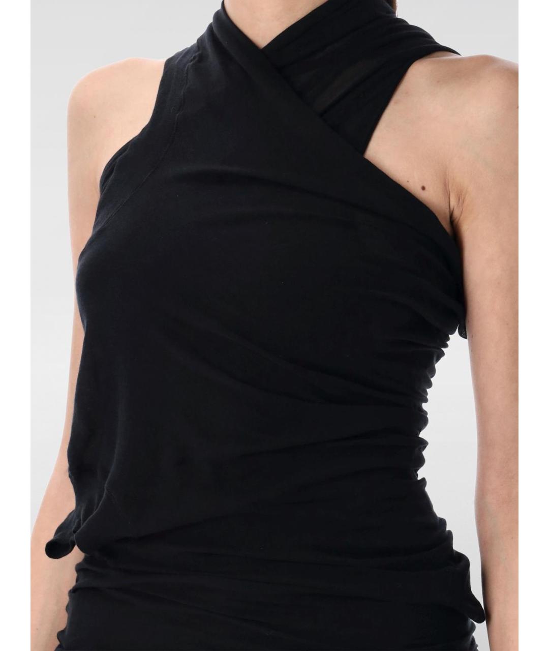 RICK OWENS Черная майка, фото 4
