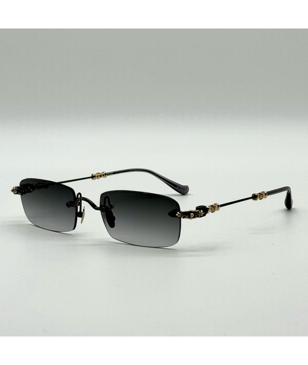 CHROME HEARTS Черные металлические солнцезащитные очки, фото 6