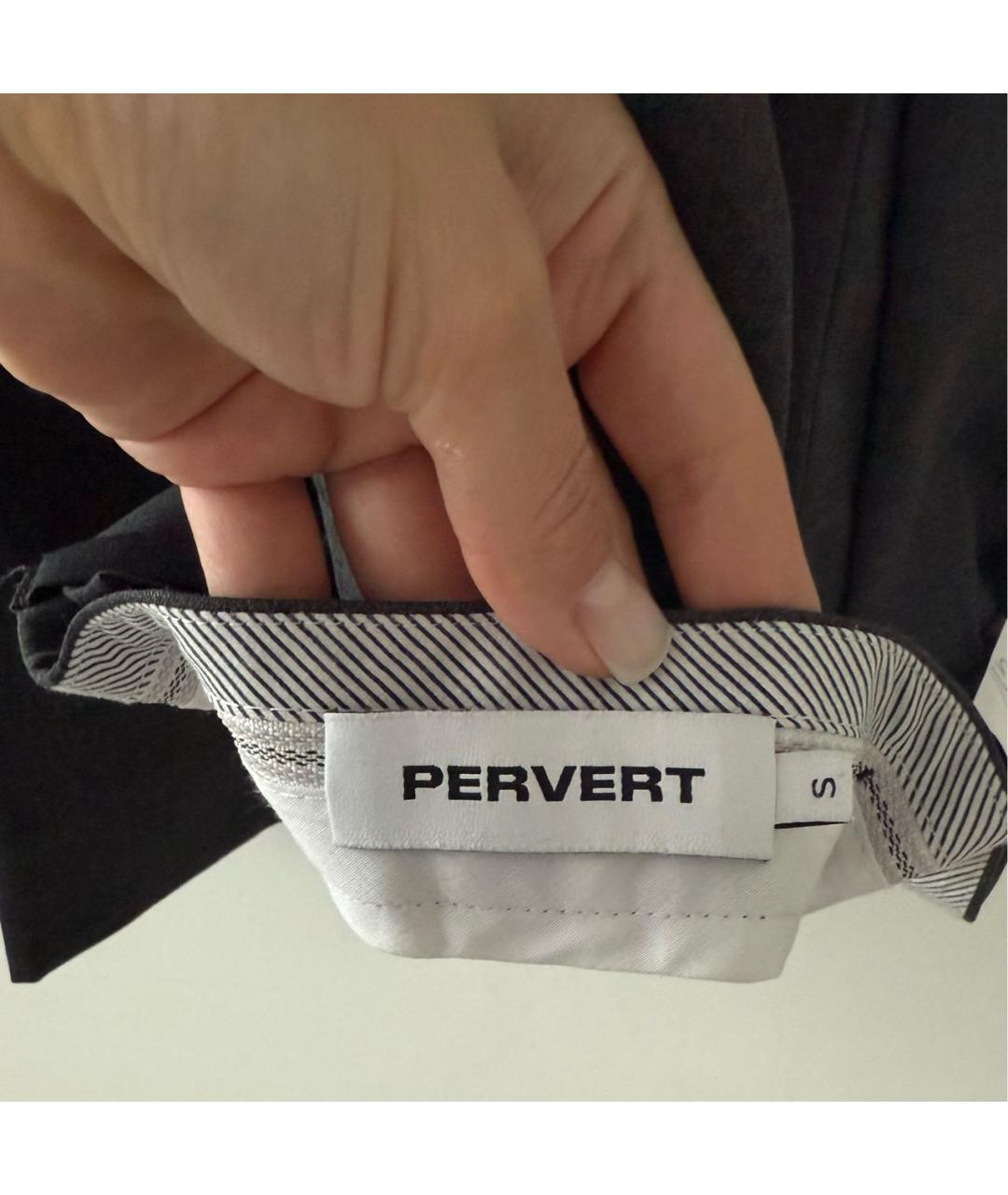 PERVERT Серые шерстяные прямые брюки, фото 5