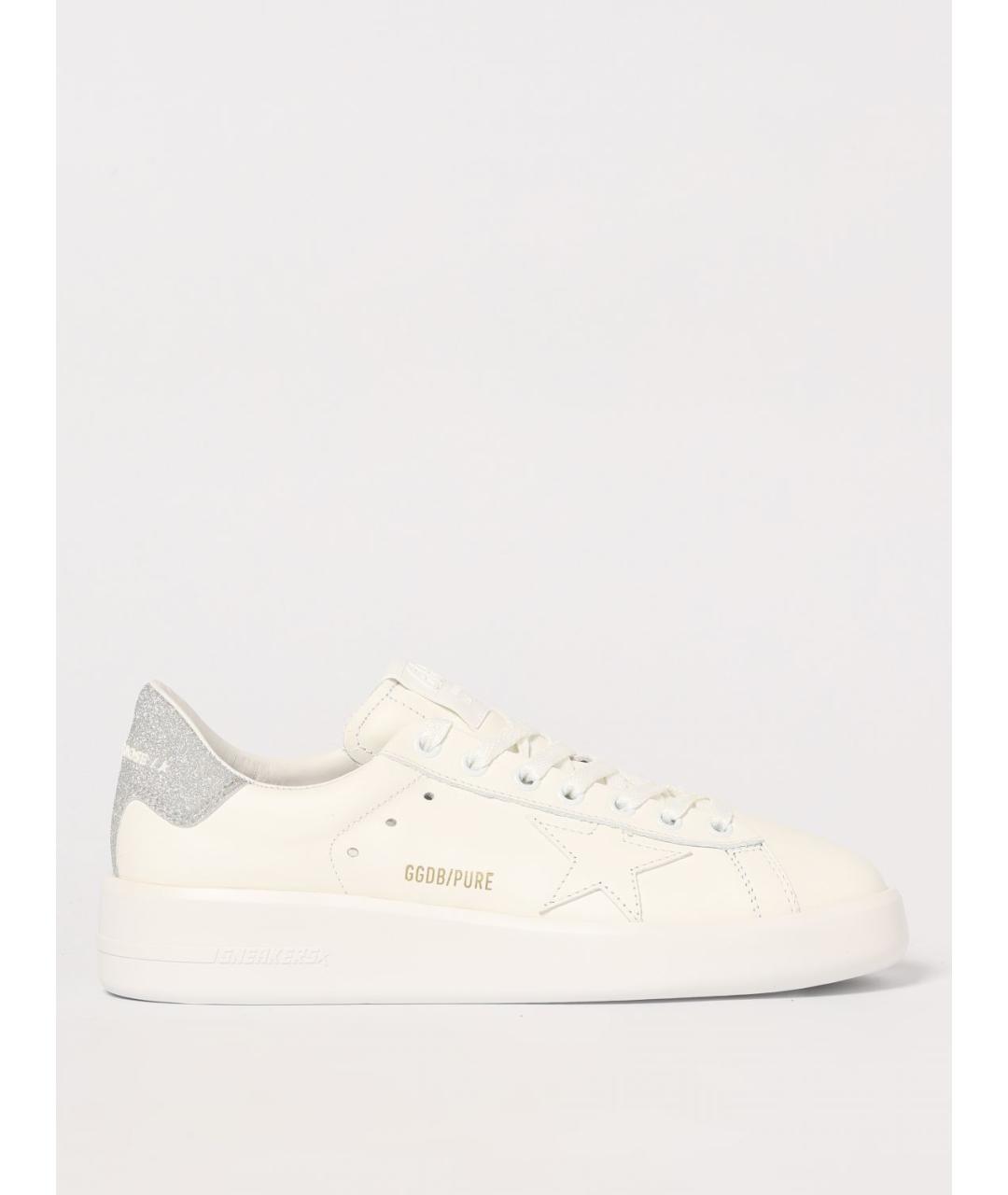 GOLDEN GOOSE DELUXE BRAND Бежевые кожаные кеды, фото 5