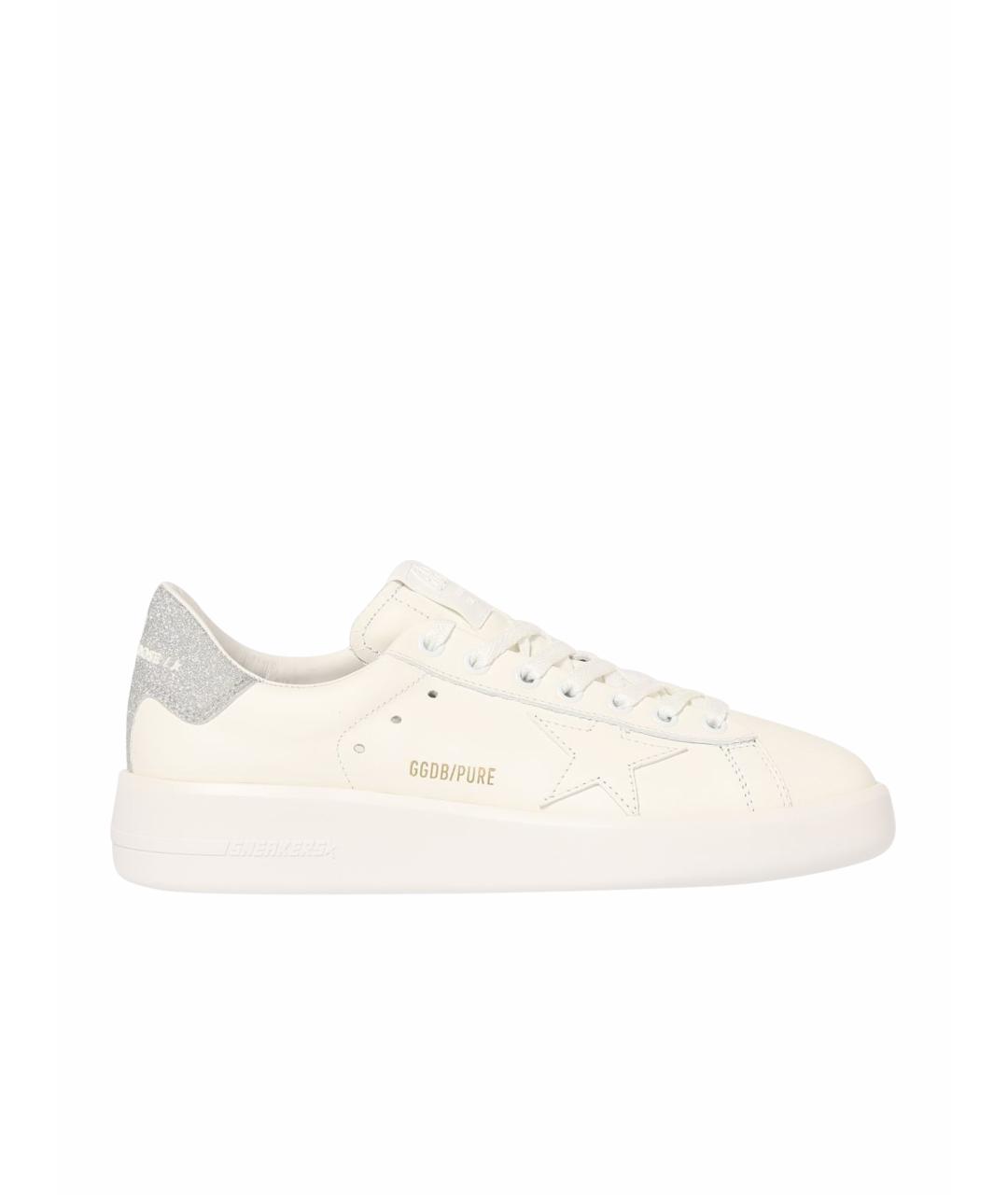 GOLDEN GOOSE DELUXE BRAND Бежевые кожаные кеды, фото 1