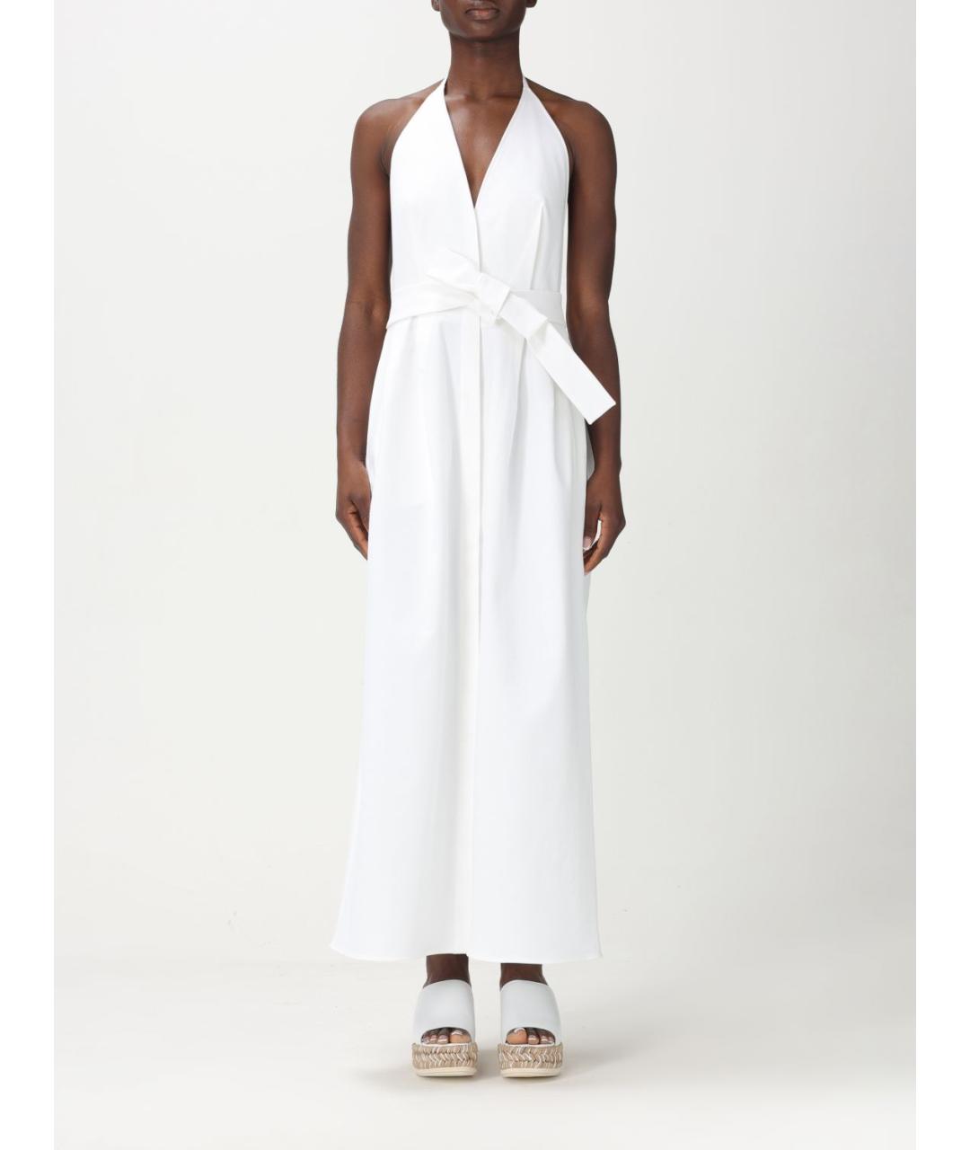 MAX MARA Белое хлопковое повседневное платье, фото 5