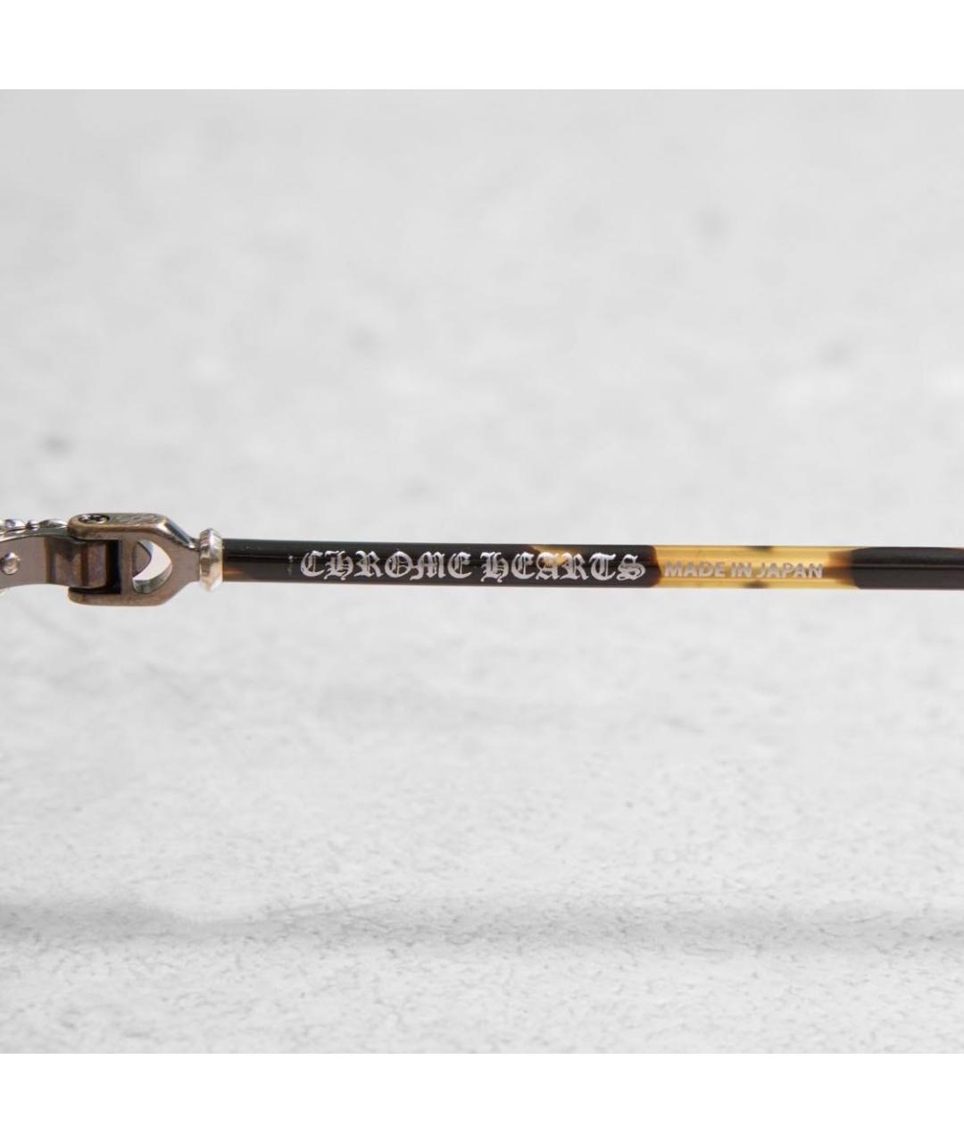 CHROME HEARTS Золотые металлические солнцезащитные очки, фото 4