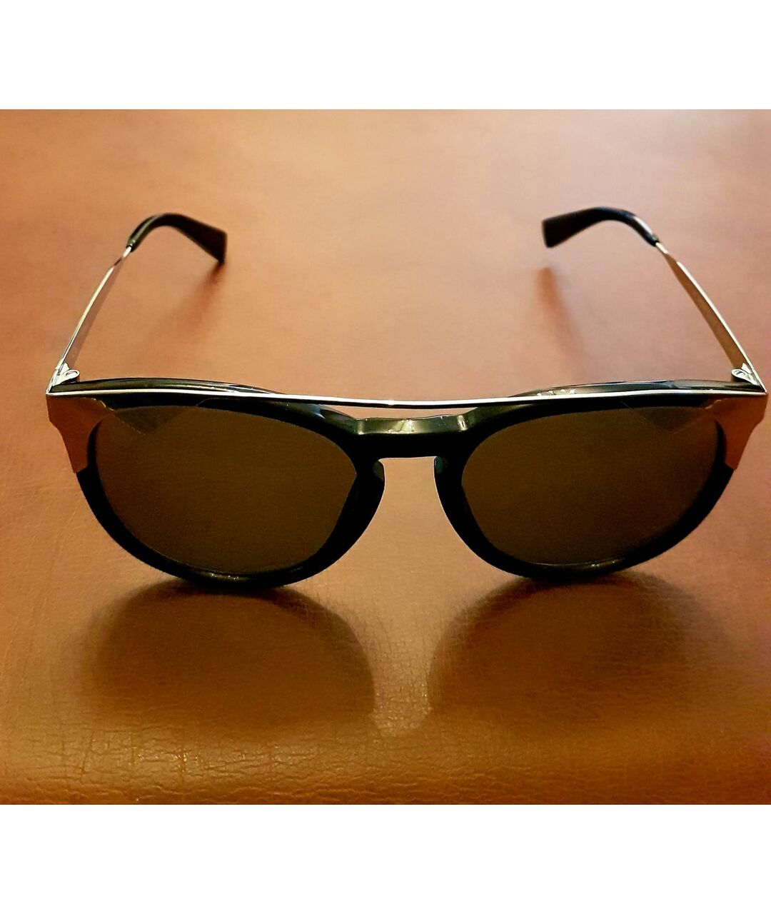 FURLA Черные металлические солнцезащитные очки, фото 3