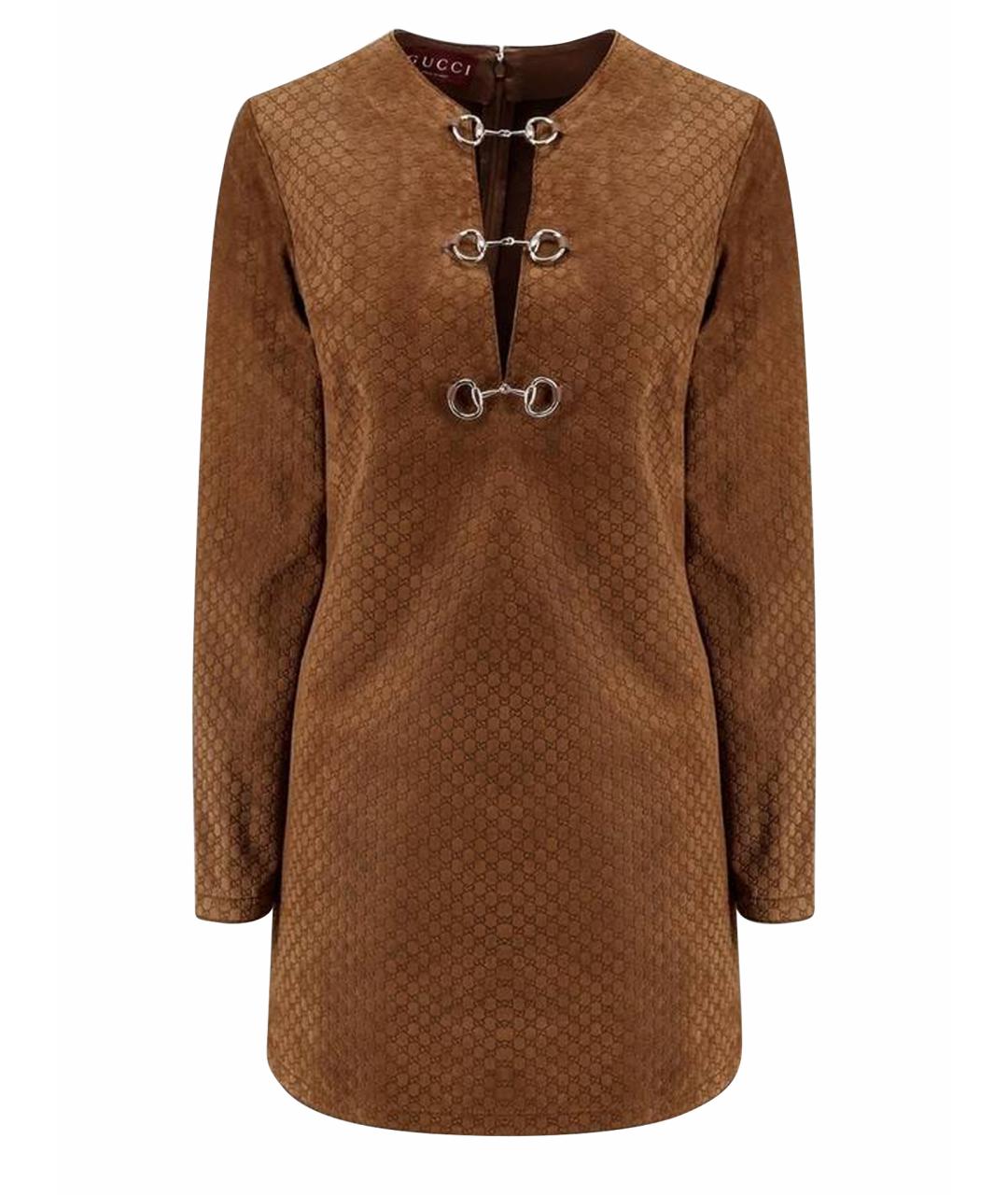 GUCCI Коричневое платье, фото 1