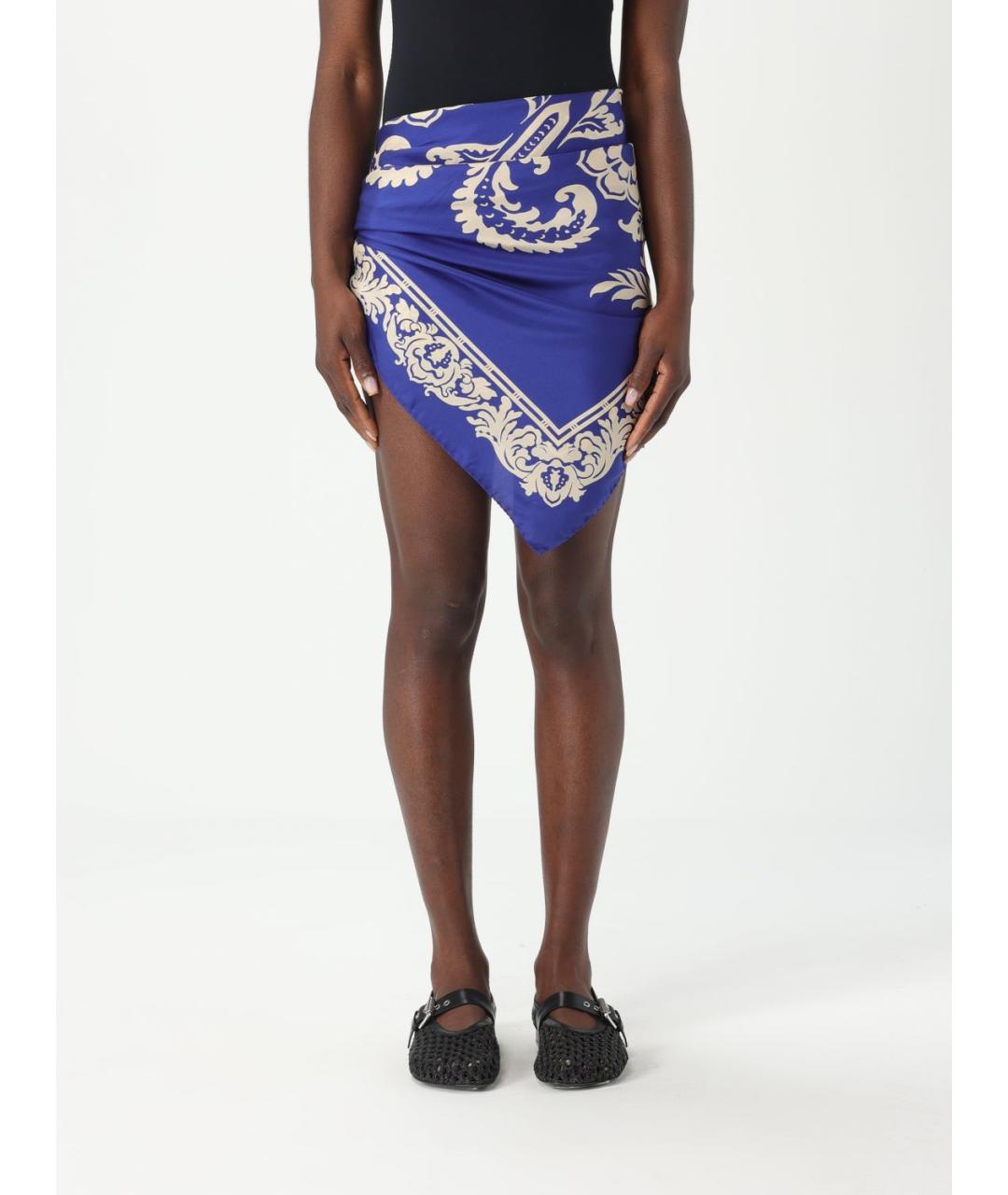 ETRO Фиолетовый шелковый платок, фото 2