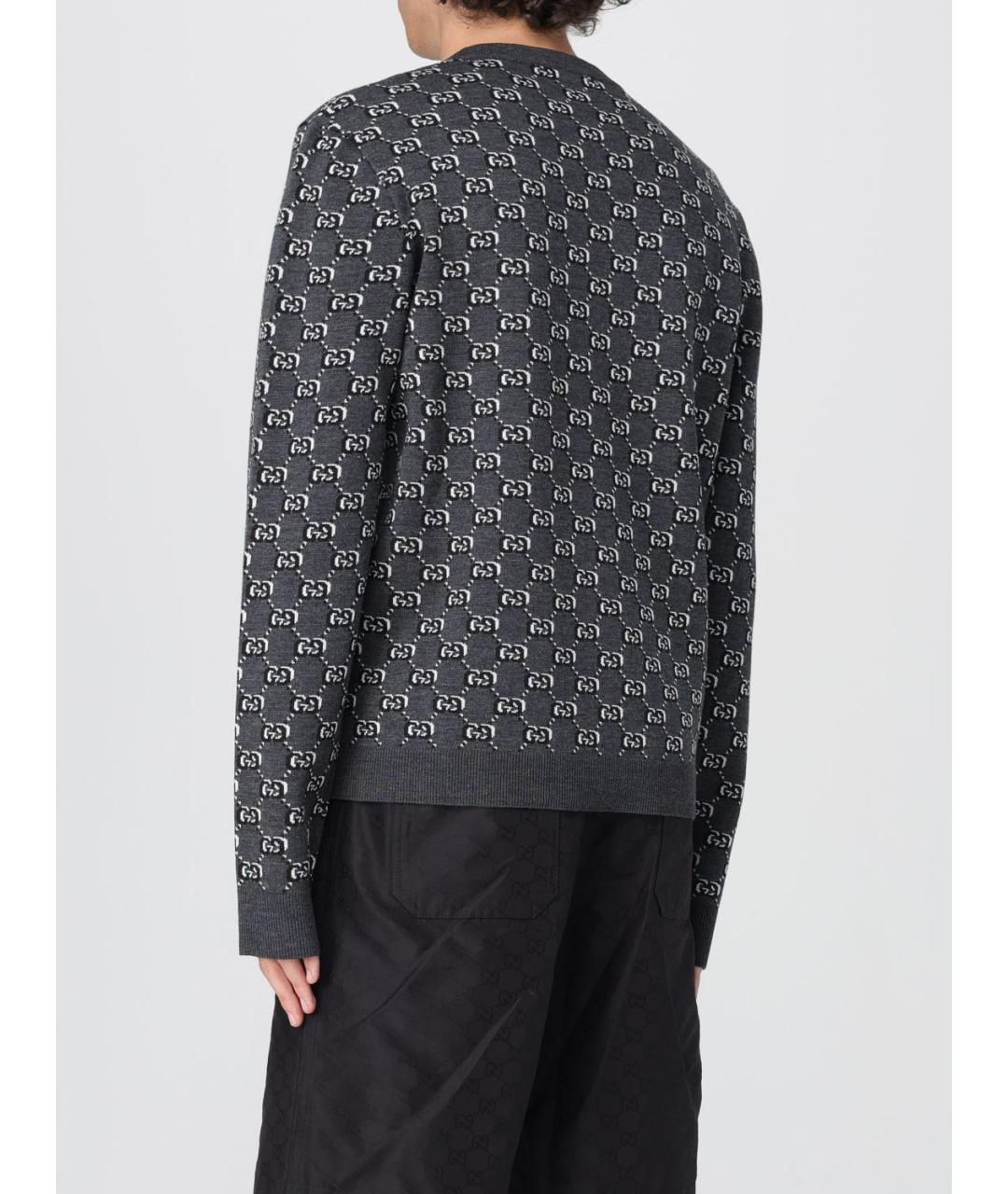 GUCCI Серый джемпер / свитер, фото 4