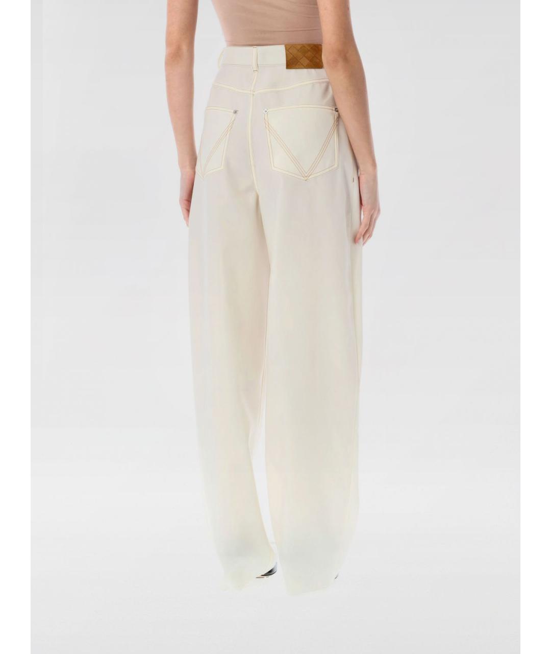 BOTTEGA VENETA Белые прямые брюки, фото 3