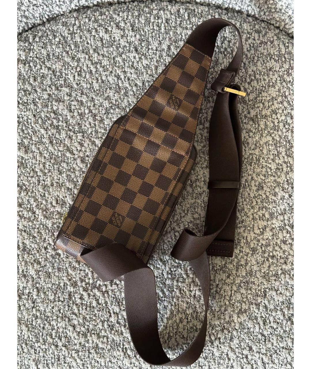 LOUIS VUITTON Коричневая кожаная сумка на плечо, фото 2