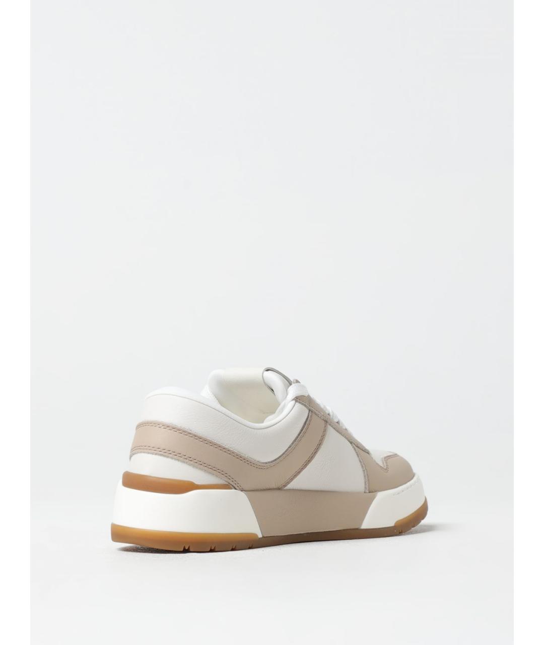 MAX MARA Белые кожаные кроссовки, фото 3