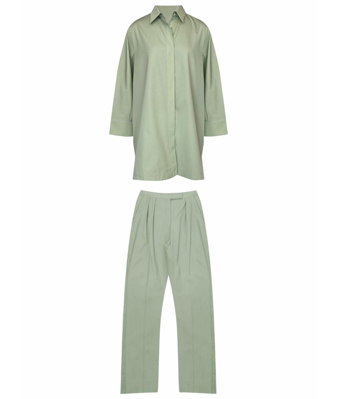 MAX MARA Зеленый хлопковый костюм с брюками, фото 1