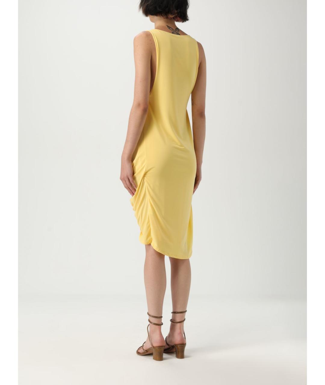 JACQUEMUS Желтое вискозное платье, фото 3