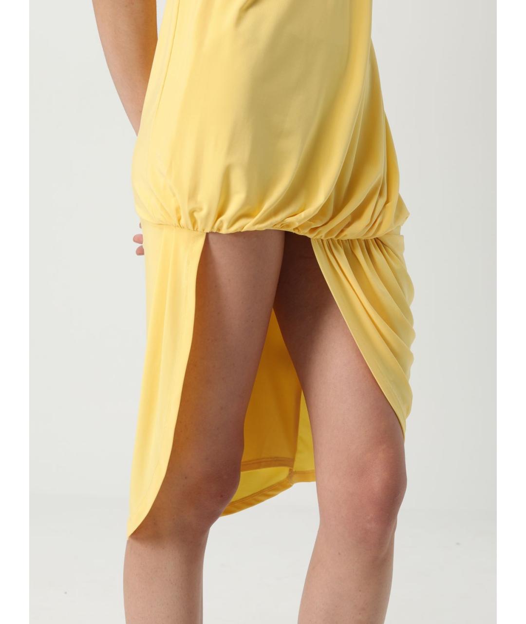JACQUEMUS Желтое вискозное платье, фото 5