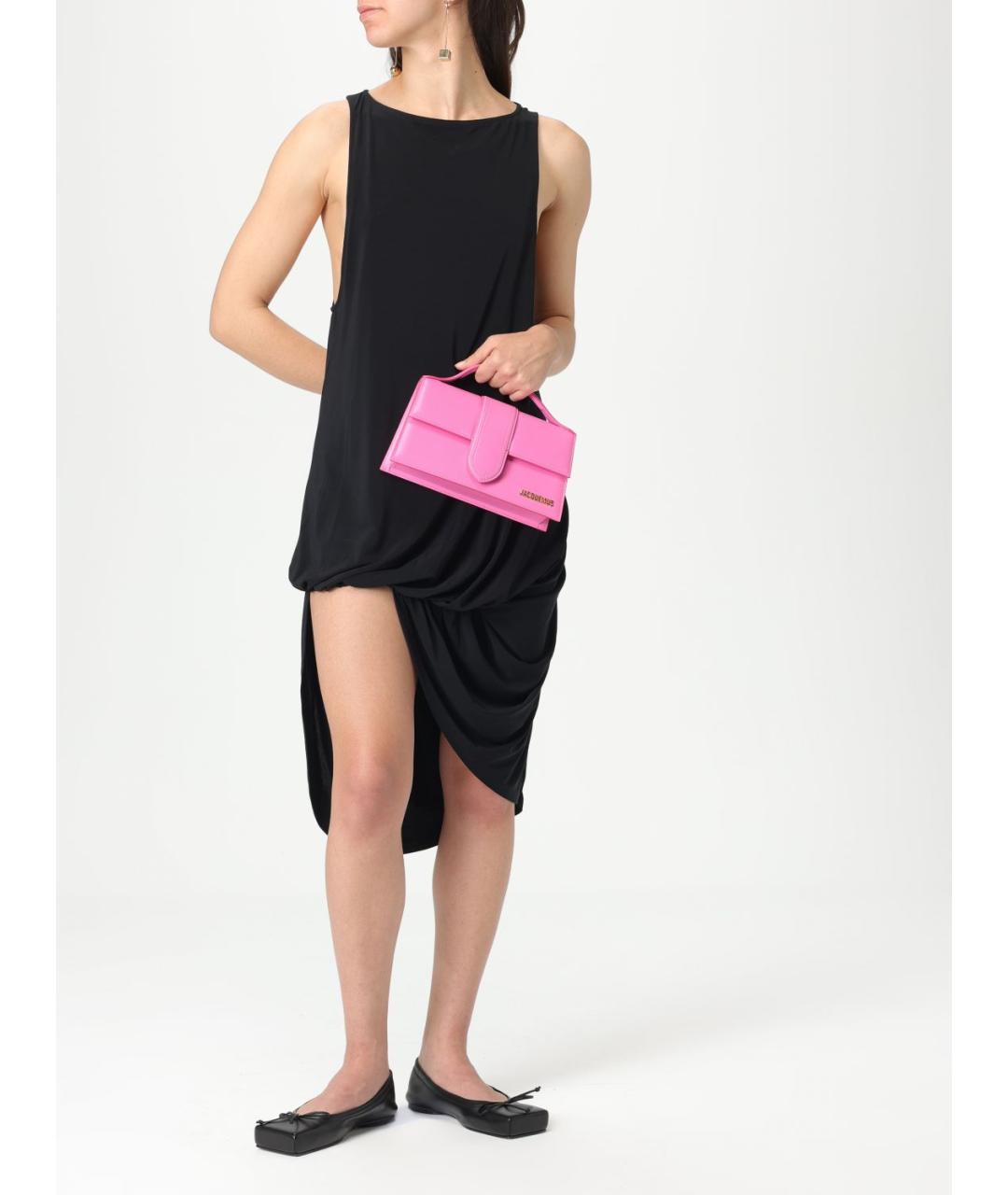 JACQUEMUS Черное вискозное платье, фото 3