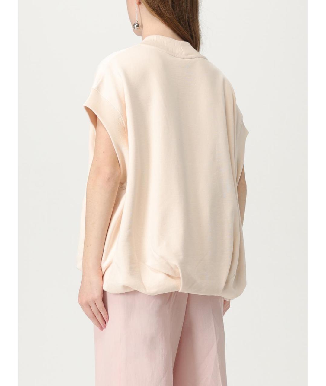 DRIES VAN NOTEN Бежевая хлопковая майка, фото 3