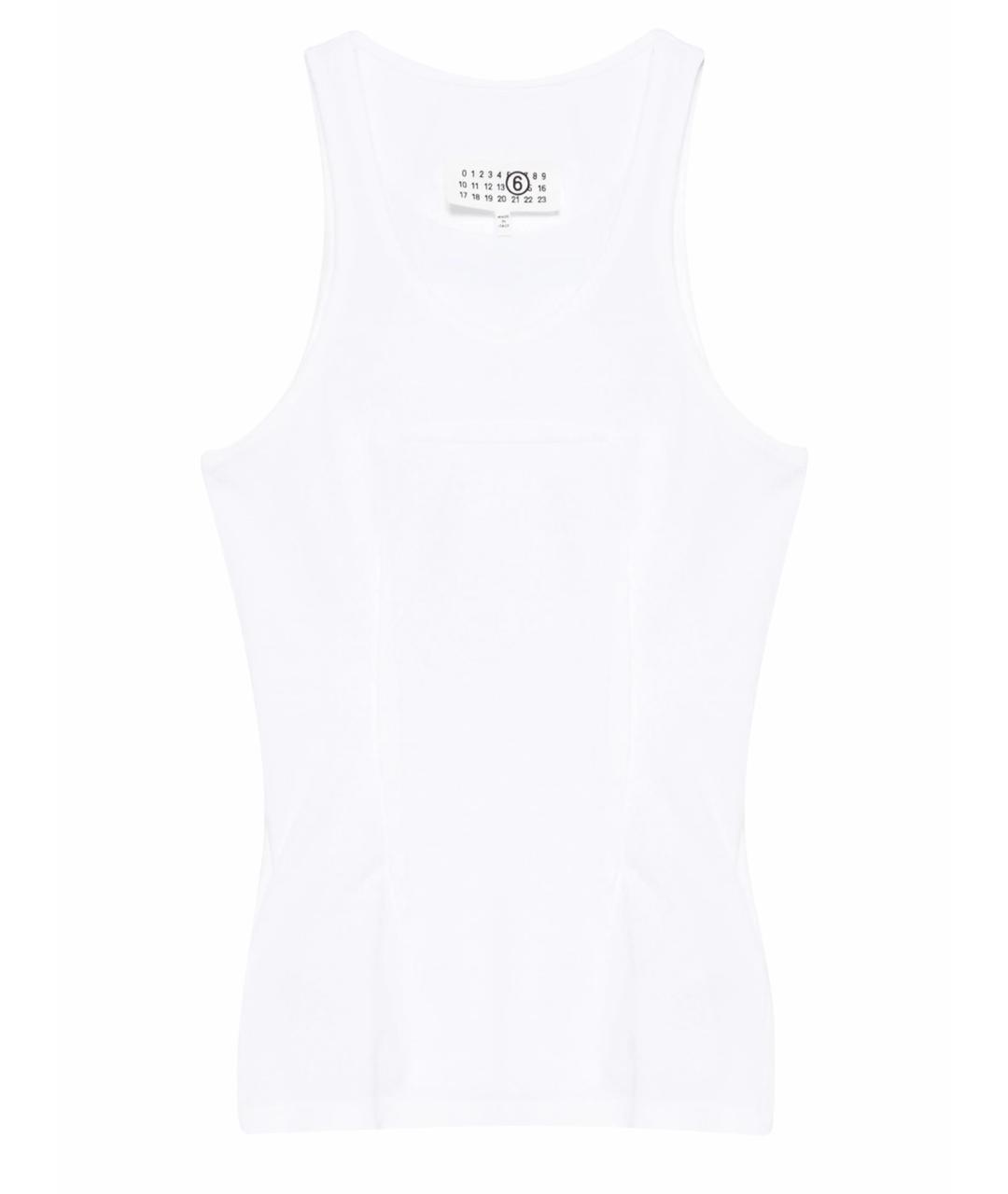MM6 MAISON MARGIELA Белая хлопковая майка, фото 1