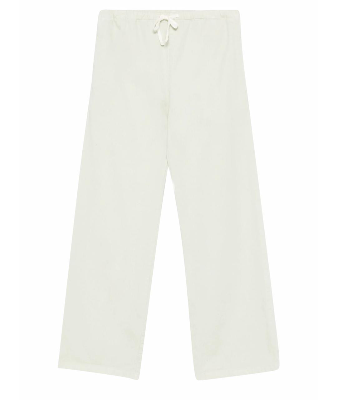 MM6 MAISON MARGIELA Зеленые хлопковые прямые брюки, фото 1