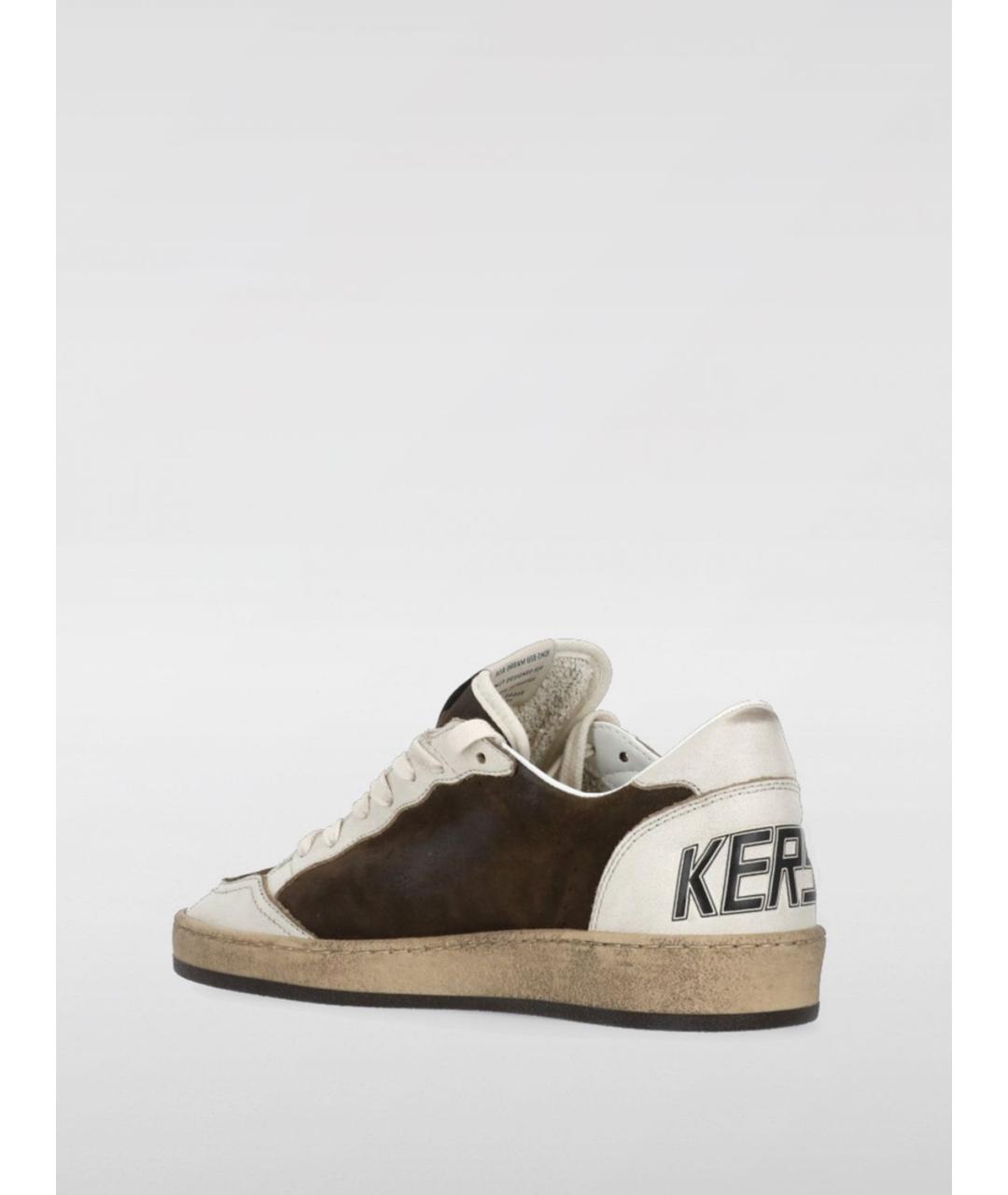GOLDEN GOOSE DELUXE BRAND Коричневые кожаные кеды, фото 3