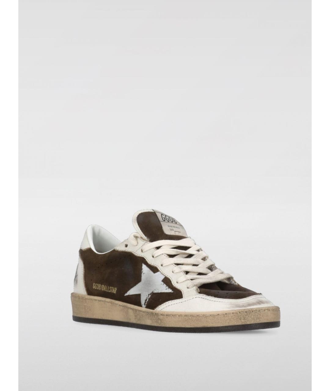 GOLDEN GOOSE DELUXE BRAND Коричневые кожаные кеды, фото 2