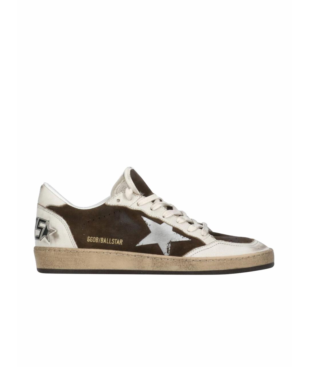 GOLDEN GOOSE DELUXE BRAND Коричневые кожаные кеды, фото 5